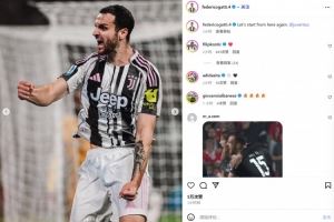 头槌破门止连败！加蒂社媒纪念：尤文图斯，让我们重整旗鼓！